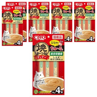 INABA 鰹魚燒肉泥 SC-513, 吻仔魚 + 干貝, 56g, 6袋