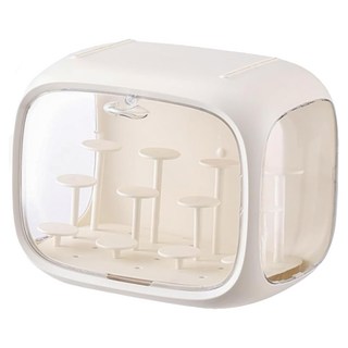 小麥購物 可疊加透明公仔展示盒 L1439 白色, 1個