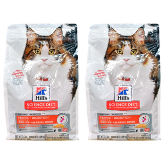 Hill's 希爾思 SCIENCE DIET 成貓1-6歲 完美消化食譜, 鮭魚, 1.58kg, 2袋