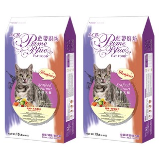 LCB 藍帶廚坊 幼貓/成貓/室內貓適用 乾糧, 挑嘴 + 亮毛, 6.8kg, 2袋