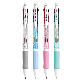 Java Pen Jet 3 Ball 0.7mm 多色原子筆, 白色 + 天藍色 + 粉紅色 + 薄荷綠, 4支
