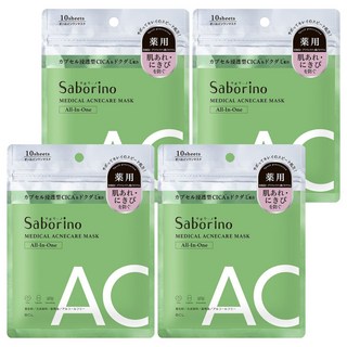BCL Saborino 浸潤保濕舒緩面膜AC, 10片, 4包