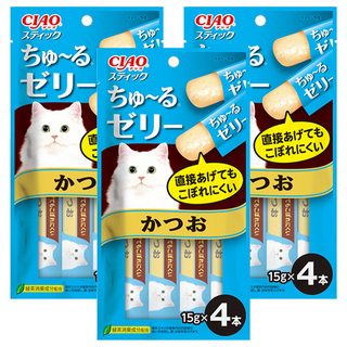 INABA CIAO 啾嚕 肉泥 4條, 鰹魚, 60g, 3袋