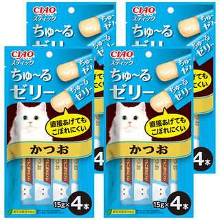 INABA CIAO 啾嚕 肉泥 4條, 鰹魚, 60g, 4袋