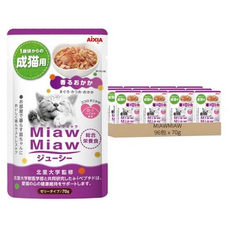 MIAWMIAW 妙喵主食軟包, 鰹魚 + 柴魚, 70g, 96包