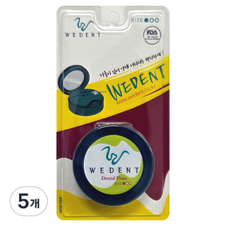 WEDENT 威登 輕巧型牙線 細線 綠色, 5個, 1入, 61m