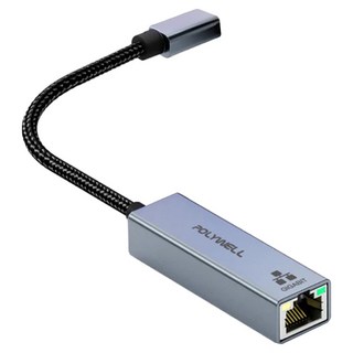 POLYWELL 寶利威爾 USB3.0 Type-C 1G千兆外接網卡, PW15-T02-A046, 1個