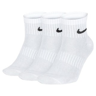 NIKE 耐吉 Swoosh LW 中筒襪 3雙 SX7677-100 + Welldone 襪子組