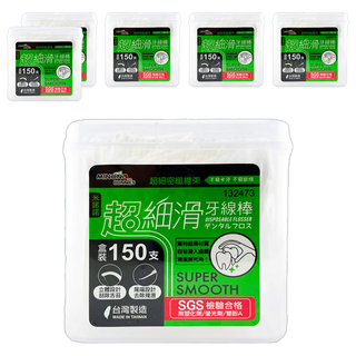 minono 米諾諾 超細滑牙線棒盒裝, 7.8cm, 150支, 6盒