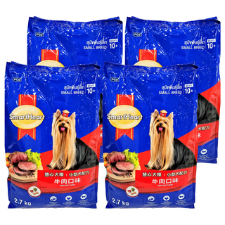 SmartHeart 慧心 小型成犬乾飼料, 牛肉口味, 2.7kg, 4袋