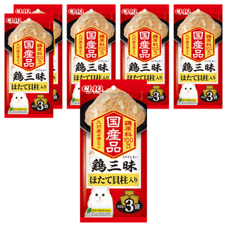 INABA CIAO 啾嚕 貓用 三昧餐包, 雞肉 + 干貝, 180g, 6袋