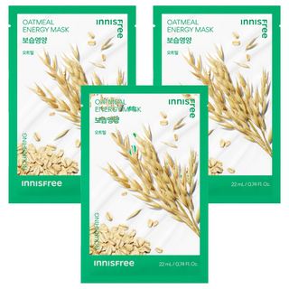 INNISFREE 台灣公司貨 我的真萃能量面膜 燕麥 22ml, 3個, 1個裝