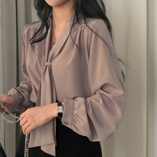 언헤브 타이 데일리 블라우스