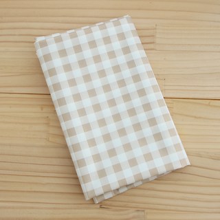 DAEIL Company 格紋防水布料 聚酯纖維斜紋布, 米色, 1條