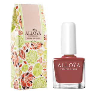 ALLOYA 愛若雅 香氛水指彩甲油 純水製 快乾持久 剝除即卸除, 060 顯白豆沙紅, 10ml, 1瓶