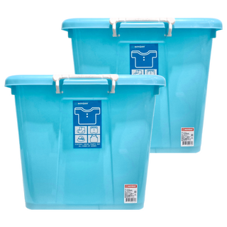 KEYWAY 聯府 銀彩滑輪整理箱 110L, 藍色, 2個