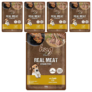 hug 哈格 Plus 無穀主食狗餐包, 羊肉, 100g, 5包