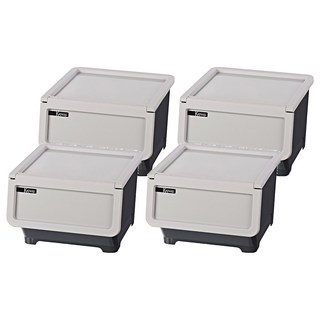 KEYWAY 聯府 阿囉哈直取式收納箱 20L, 灰色, 4個