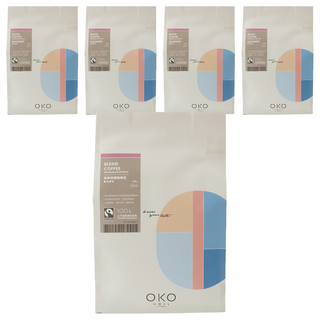 OKO 生態綠 特調咖啡豆 曼巴風味 深烘焙 全豆, 250g, 5包
