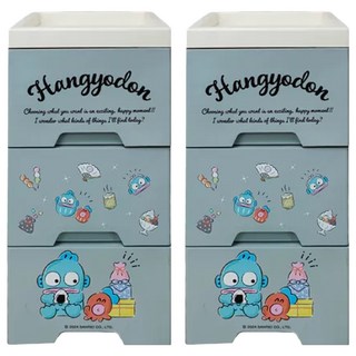 U-House 樺新 人魚漢頓塑膠三層滾輪櫃, 美食達人 綠色, 2個