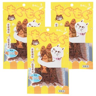 貓吃魚系列零食, 牛肉粒, 40g, 3包