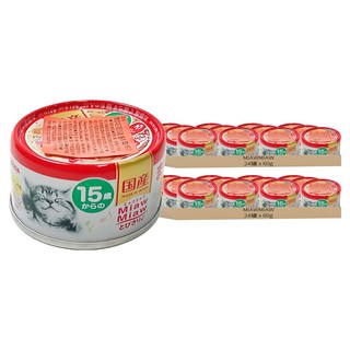 MIAWMIAW 樂妙喵7號貓副食 15歲, 鮪魚, 60g, 48罐