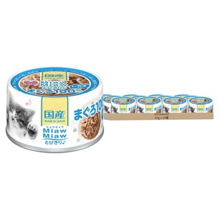 AIXIA 樂妙喵3號 貓罐頭, 鮪魚+吻仔魚, 60g, 24罐