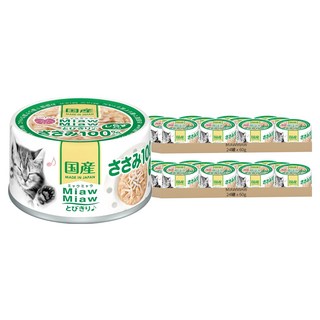 MIAWMIAW 樂妙喵6號 貓罐頭, 雞胸 + 吻仔魚, 60g, 48罐