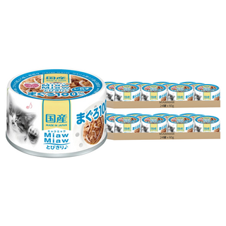 MIAWMIAW 樂妙喵 3號貓罐頭, 鮪魚 + 吻仔魚, 60g, 48罐