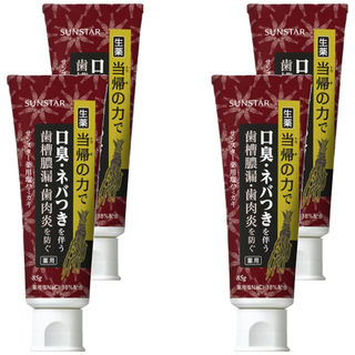 SUNSTAR 三詩達 含鹽牙膏 85g 預防牙周病/牙齦膿漏/牙齦炎, 4條