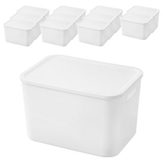 comet Home 簡約收納整理箱, 白色, 12個