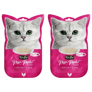 Kit Cat 呼嚕嚕肉泥 泌尿健康配方 (雞肉) 含牛磺酸 維他命E 幫助維持免疫系統 促進身體代謝, 雞肉, 60g, 2包