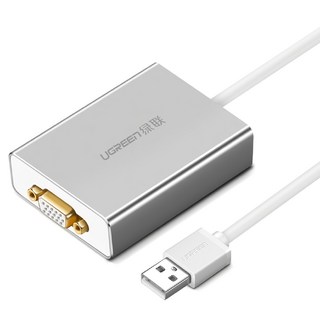 UGREEN 綠聯 USB2.0轉VGA轉換器 80cm, 40244, 1條