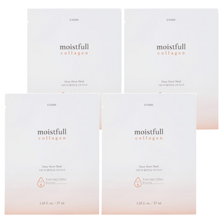 ETUDE 水足感膠原高保濕精華霜面膜, 1入, 4片