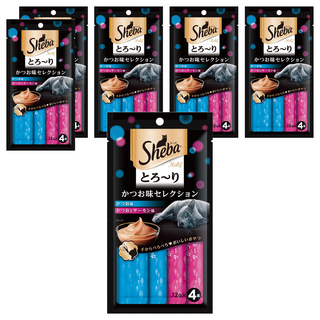 Sheba 希寶 誘惑泥 貓肉泥 鰹魚&鰹魚 + 鮭魚, 鰹魚 + 鰹魚&鮭魚, 48g, 6袋
