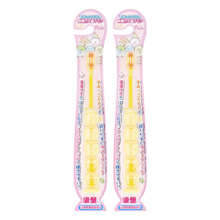 San-X 角落生物 幼兒吸盤牙刷, 顏色隨機, 1入, 2支