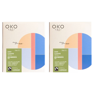 OKO 生態綠 AFTERTASTE 濾泡式咖啡掛耳包 10g 國際公平貿易認證, 7包, 2盒