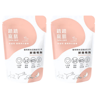 tata.care 踏踏寵膳 貓咪鮮肉泥機能主食, 鮮燉鴨胸, 140g, 2包