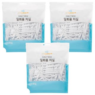 VITAHALO 牙線棒, 8cm, 400支, 3包