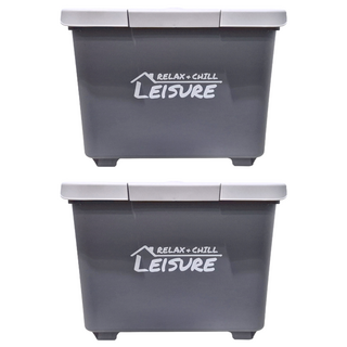 KEYWAY 聯府 想生活滑輪整理箱 SPP-00049, 灰色, 2個