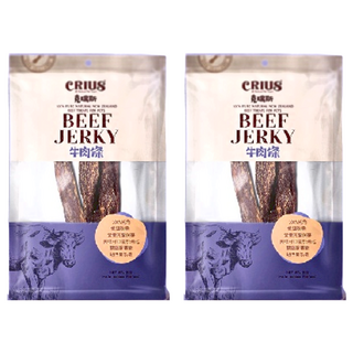 CRIUS 克瑞斯 紐西蘭 50g 100%純天然寵物點心, 牛肉條, 2包