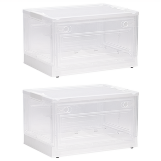 comet 折疊式透明收納箱 56L, 透明, 2個