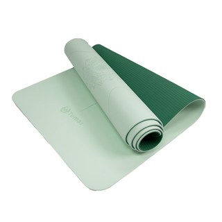 Tumaz 月熊 TPE正位線瑜珈墊, 鼠尾草綠, 1個