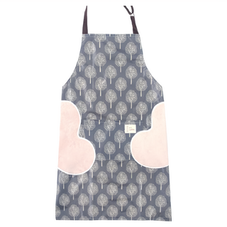 AXIS 艾克思 防水防汙可擦手日系和風工作圍裙 兩側擦手巾 可調式頸部吊帶, 灰色, 1件