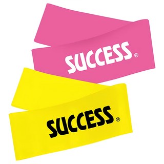 SUCCESS 成功 塑身迷你彈力帶套裝 乳膠材質彈性優越 輕薄小巧 方便攜帶, 初階 粉色 + 進階 黃色, 1組