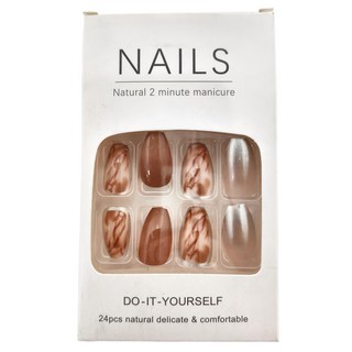 理享家 穿戴甲 立體彩繪款美甲貼片 24片1組, LK1343, 1盒