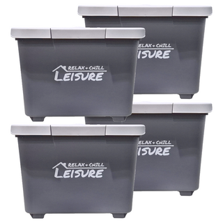 KEYWAY 聯府 想生活滑輪整理箱 SPP-00049, 灰色, 4個