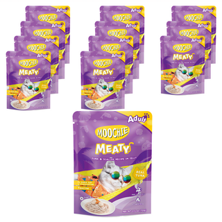 MOOCHIE 姆吉 無榖鮮肉全年齡貓餐包系列, 70g, 鮪魚扇貝, 12包