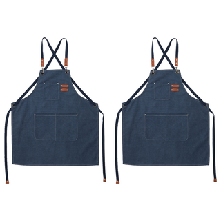 COMET 經典單寧牛仔圍裙, 藍色, 2件