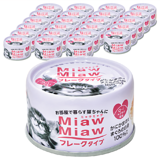 MIAWMIAW 妙喵 片狀貓罐頭, 鮪魚 + 蟹肉, 70g, 24罐